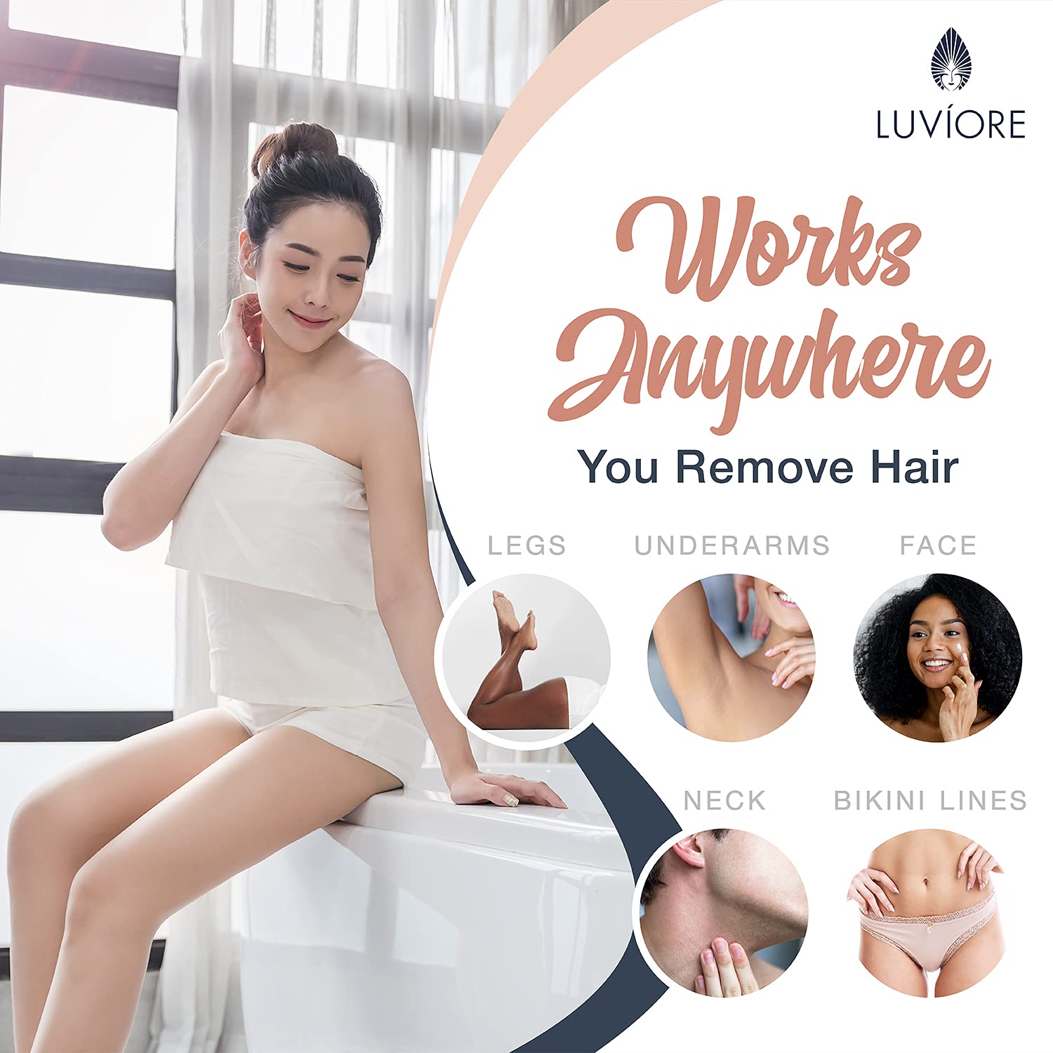 Luviore Ingrown Hair Treatment and After Shave Solution | Ingrown Hair Serum for Razor Burn and Razor Bump Treatment for Bikini Area | After Waxing Skin Care | Moisturizing Serum for Women & Men, 4oz