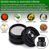 Beard Growth Kit,Beard Grooming Tools for Beard Rapid Growth and Density,Beard Growth Activator Serum +Beard Balm +Beard Cleanse, Beard Care Gift for Men Sandalwood Scent