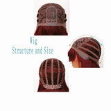 OkeBeauty Burgundy Short Bob Wig with Bangs 12 inches straight Bob Wigs for Women Synthetic Heat Resistant Wigs Cosplay Bob Wigs Wine Red (118/BUG)