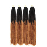 Ali Show 18inch Sister Locks Crochet Braids 54roots/pack Micro Faux Locs Crochet Hair Mini Dreadlocks Afro Twist Braids Syntehtic Hair Extension 4pack/lot (18inch, T1B/27)