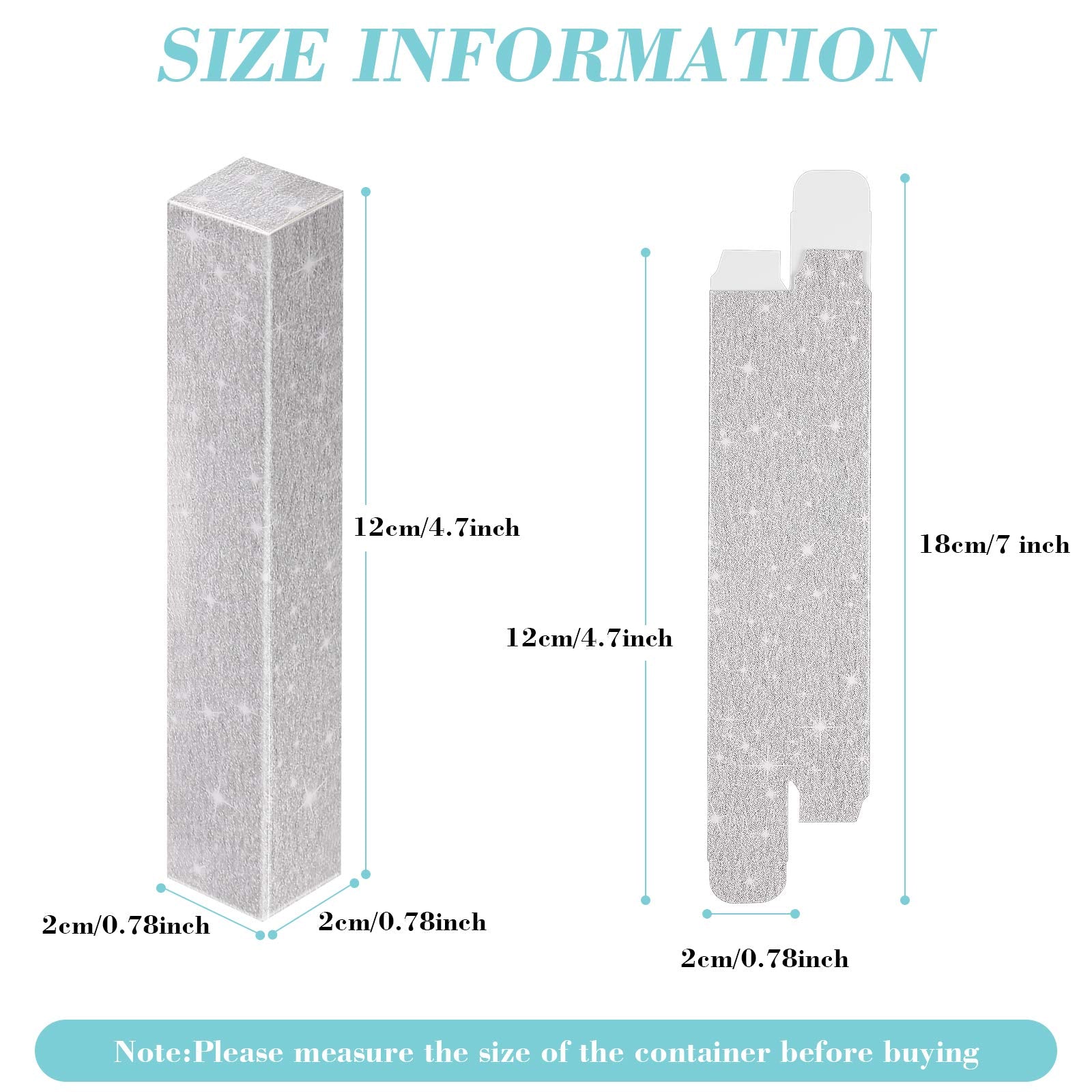 60 Pieces Lip Gloss Packaging Boxes Empty Lip Gloss Boxes Paper Lipstick Perfume Packaging Boxes Containers Lipstick Packaging Paper Case for Lip Gloss Storage (Silver Star)