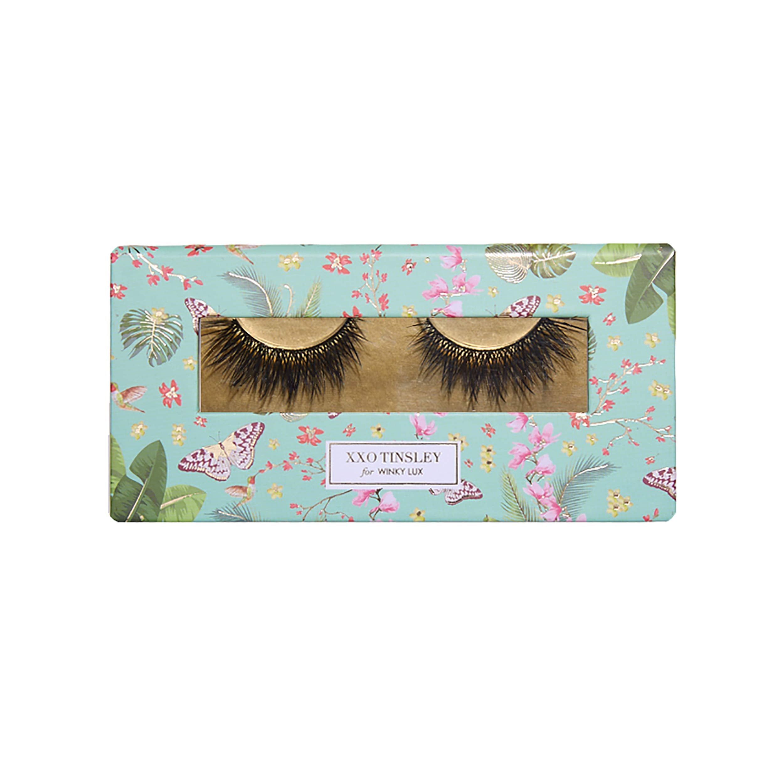Winky Lux XXO Tinsley False Eyelash Collection, Tinsley Mortimer Collab for Reusable Glue-On False Eyelashes for a Wispy Look, Fake Eyelashes for Full Dramatic Looking Eyes, 1 Pair, Everything