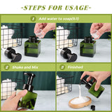 Foaming Shampoo Dispenser, Suream 4 Pack 8.45oz/250ml Green Plastic Refillable Hand Pump Bottle for Lotion, Soap, Conditioner, Empty Square Container for Bathroom Body Wash, Kitchen Sink and Travel