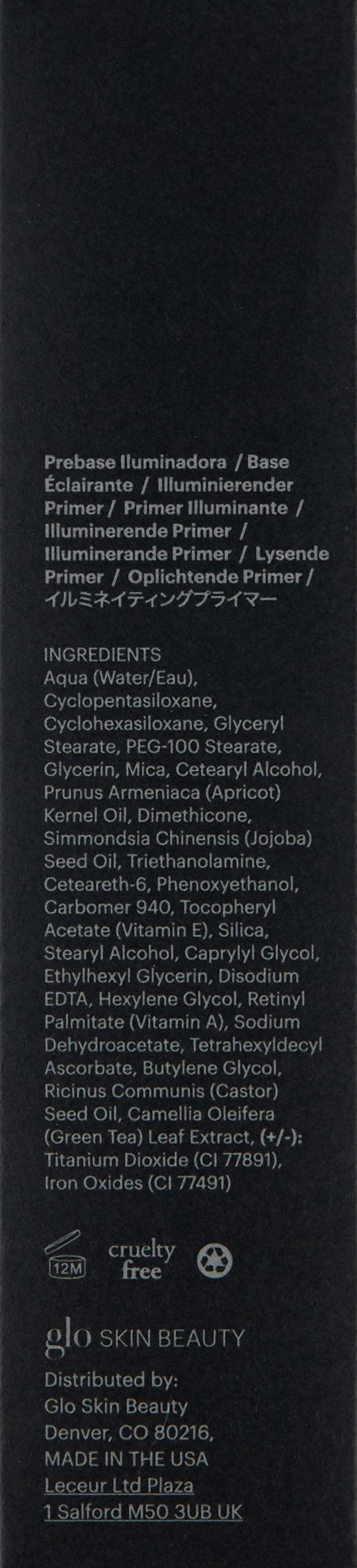 Glo Skin Beauty Illuminating Primer - Shimmery Highlighting Mineral Makeup Primer - Prep Face for Foundation