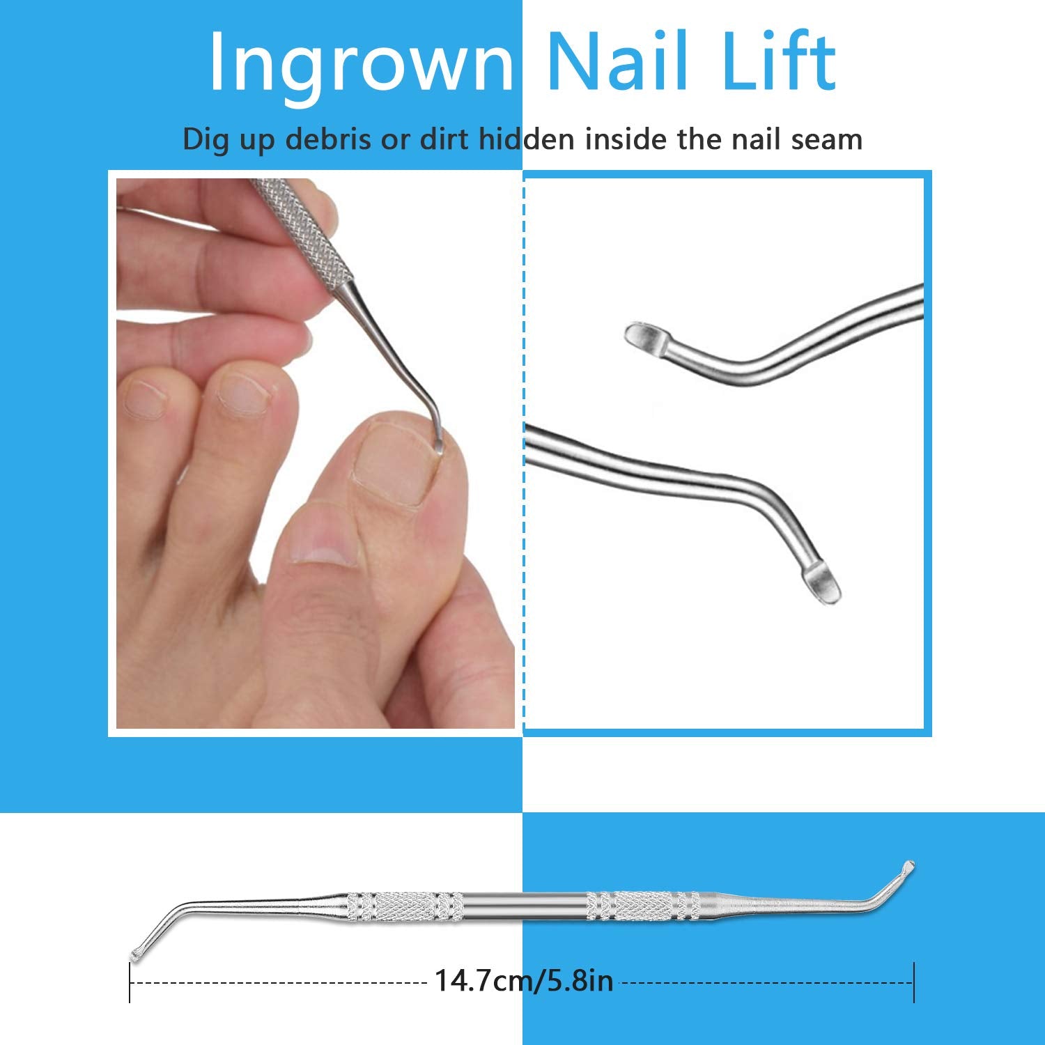 Podiatrist Toenail Clippers,Professional Ingrown or Thick Toe Nail Clippers for Men & Seniors ,Long Handle for Easy Grip +Leather Packaging, Safe Storage - Maintain Healthy Nails with Ease by gurelax…