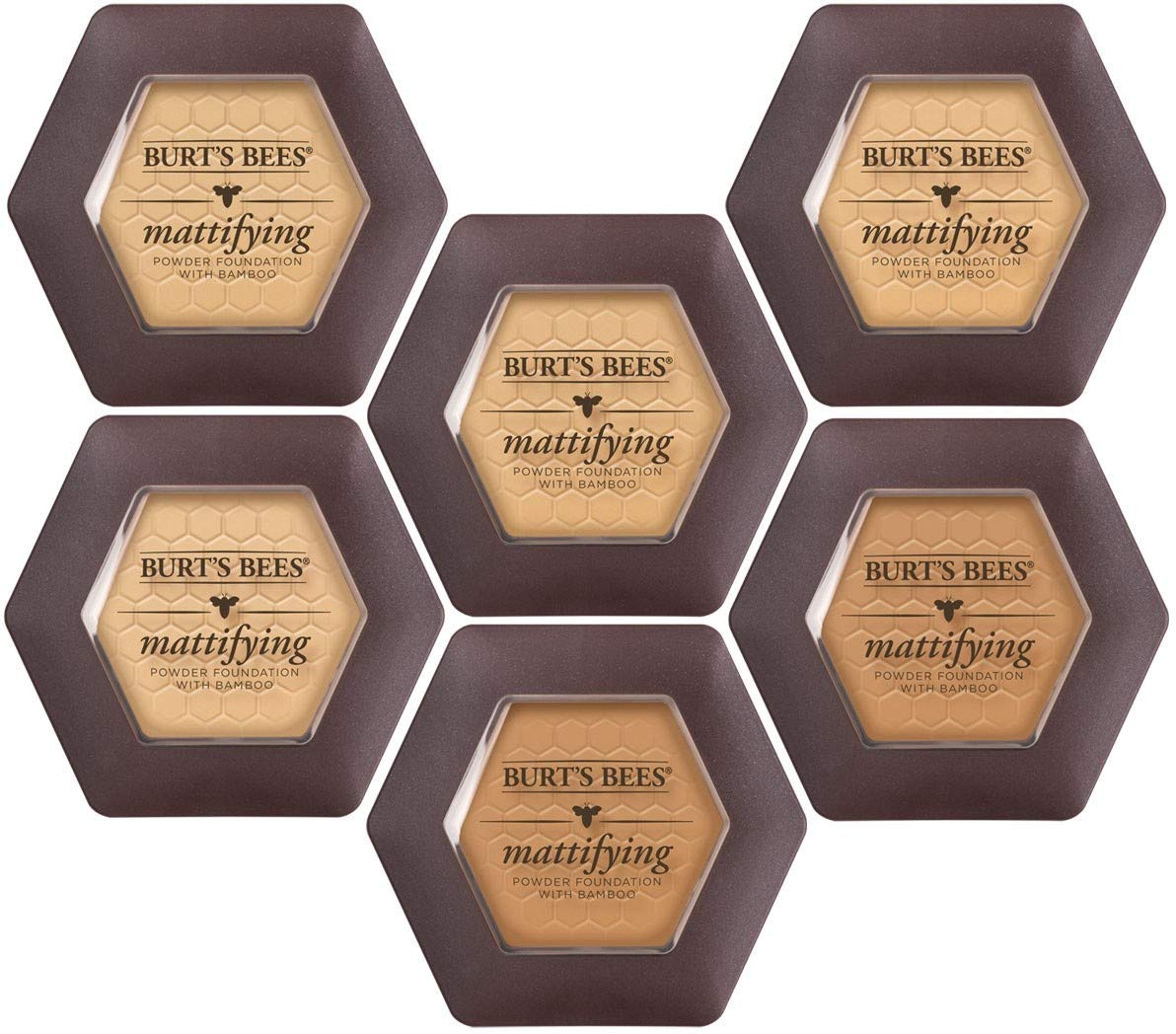 Burts Bees 100% Natural Mattifying Powder Foundation, Vanilla - 0.3 Ounce (Pack of 2)
