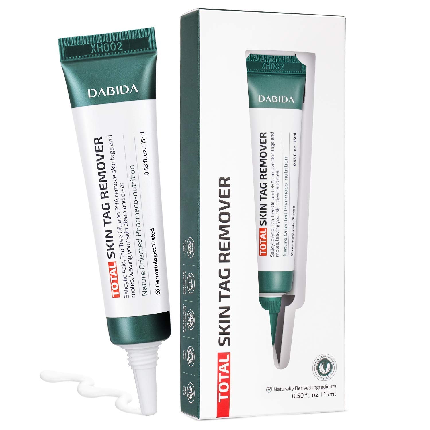 DABIDA Total Skin Tag Remover - Premium Mole and Skin Tag Removal Cream, No Chemical Removal, Improved Herbal Formula, Remove Moles, Skin Tags and Milia