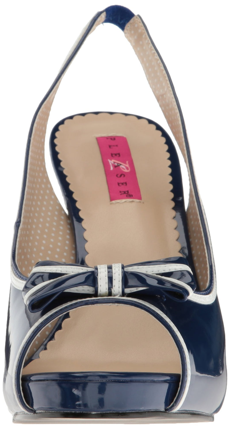 Pleaser Women's Pinup10/b-w Platform Dress Sandal