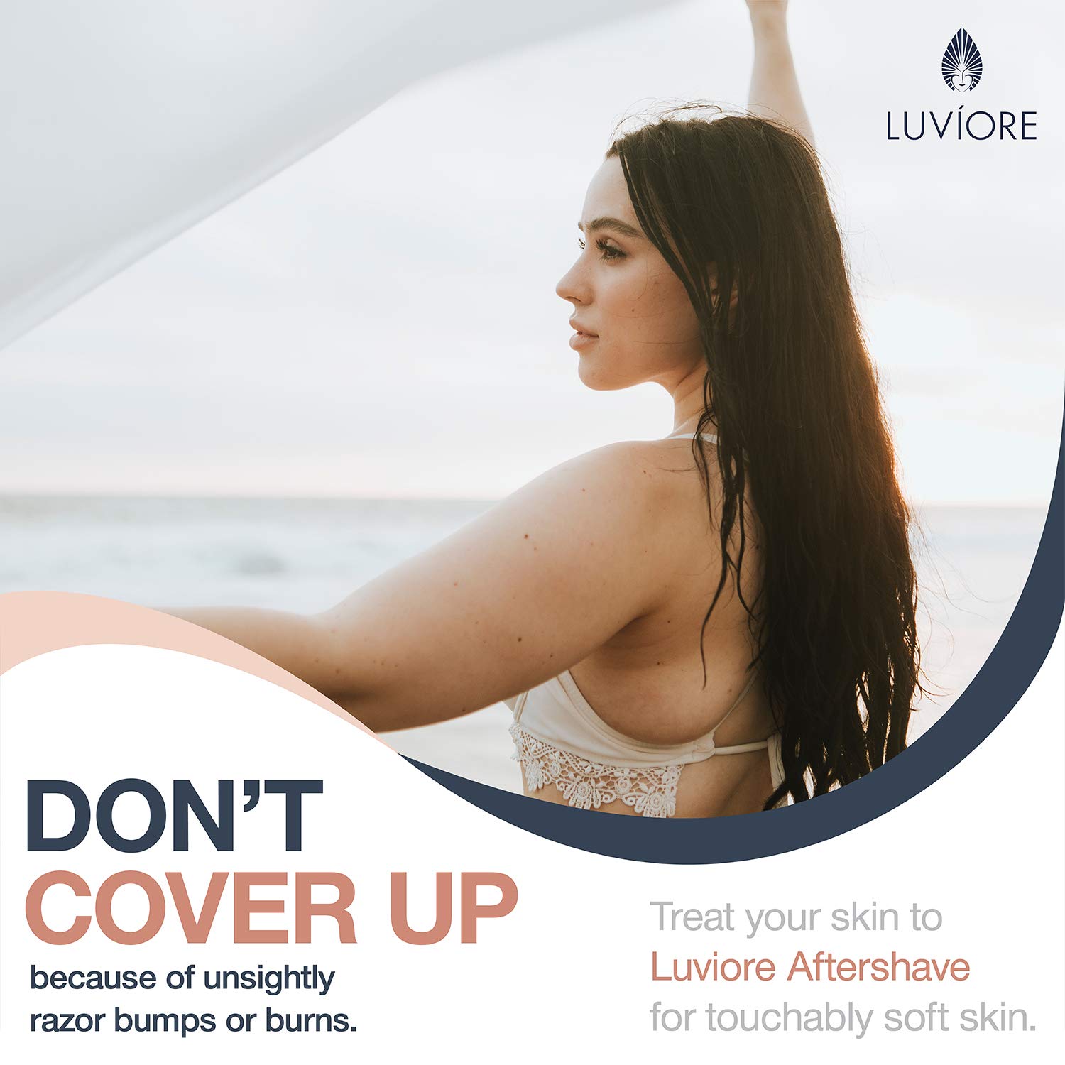 Luviore Ingrown Hair Treatment and After Shave Solution | Ingrown Hair Serum for Razor Burn and Razor Bump Treatment for Bikini Area | After Waxing Skin Care | Moisturizing Serum for Women & Men, 4oz