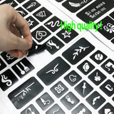 Henna Stencil Reusable 460+ Designs,Henna tattoo Template 24 Sheets,Christmas Temporary tattoo Stencils ,Airbrush Tattoo Stencils,Cool Stickers