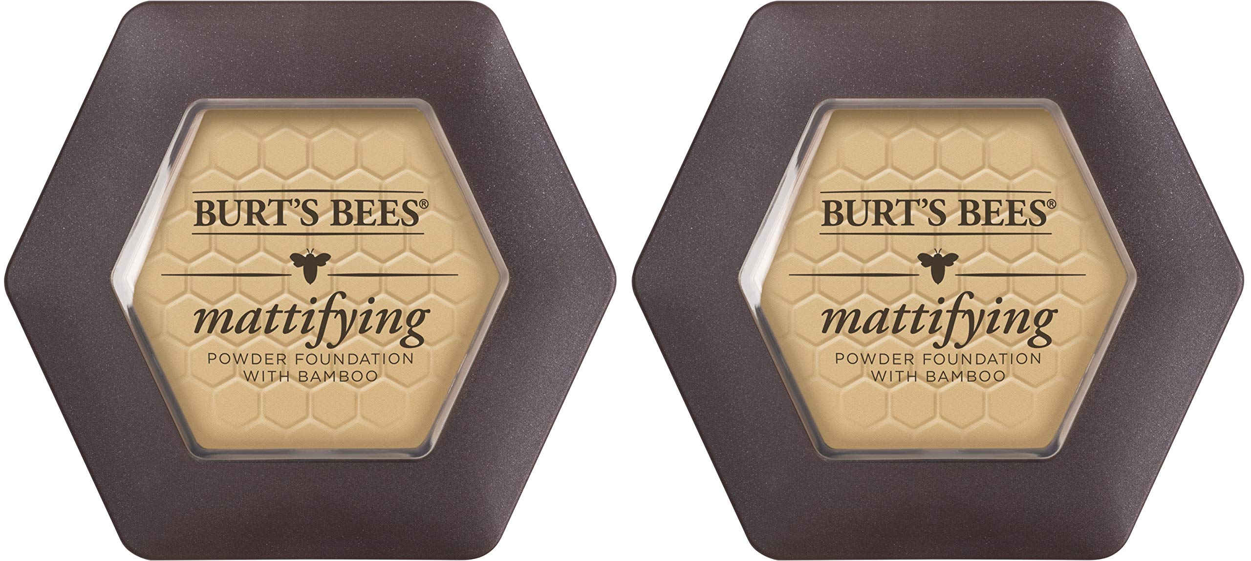 Burts Bees 100% Natural Mattifying Powder Foundation, Vanilla - 0.3 Ounce (Pack of 2)