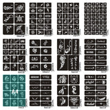 Henna Stencil Reusable 460+ Designs,Henna tattoo Template 24 Sheets,Christmas Temporary tattoo Stencils ,Airbrush Tattoo Stencils,Cool Stickers