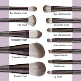 MAANGE Makeup Brushes,12 Pcs Professional Premium Synthetic Makeup Brush Set,Travel Foundation Powder Eyebrow Concealer Kabuki Make up Brushes Set Kit (Black)