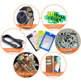 100-pack resealable mylar ziplock bags with front window Smell Proof bag packaging pouch bag for lip gloss eyelash cookies sample food jewelry electronics |flat|cute| (Teal, 3.93Ã7.08 inches)