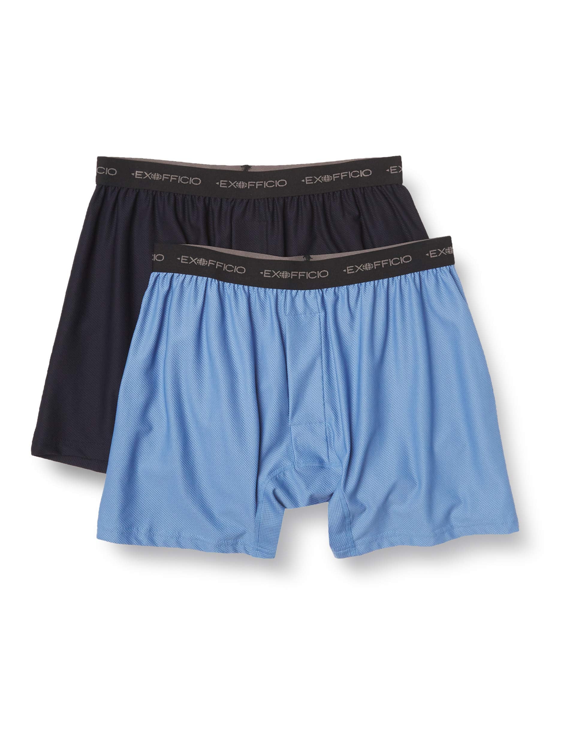 ExOfficio Men's Give-n-Go Boxer 2 Pack, Riviera/Curfew, X-Large