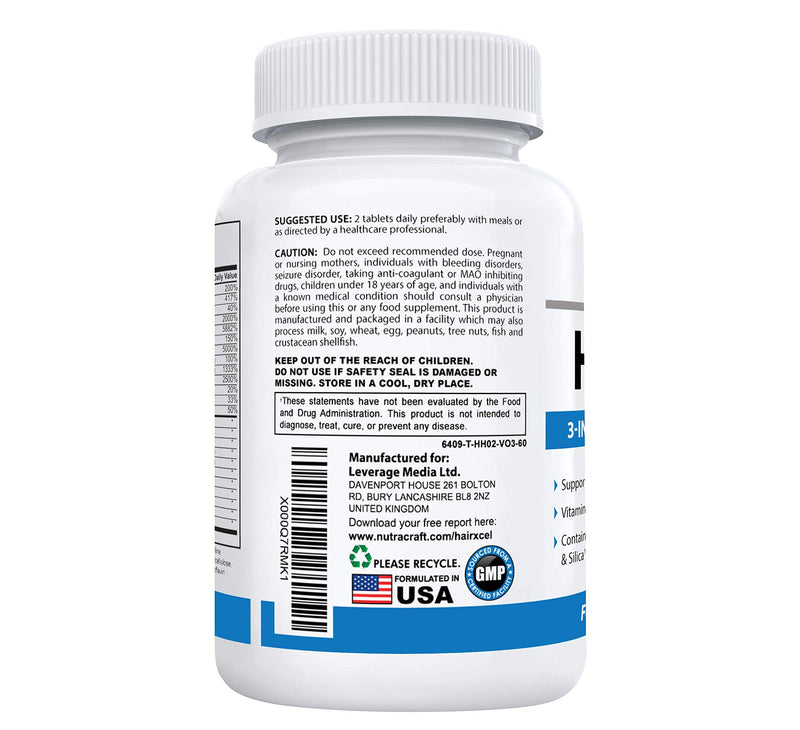 #1 Hair Loss Supplement & DHT Blocker - Natural 3-in-1 Remedy for Hair Recovery and Regrowth with Biotin for Hair Growth, DHT Blocking Herbs to Stop Thinning Hair Plus Vitamins - 60 Tablets