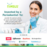 Nimbus Extra Soft Toothbrushes (Compact Size Head), Periodontist Design Tapered Bristles for Sensitive Teeth and Receding Gums, Individually Wrapped Plaque Remover Travel Toothbrush (5 Pack, Colors May Vary)