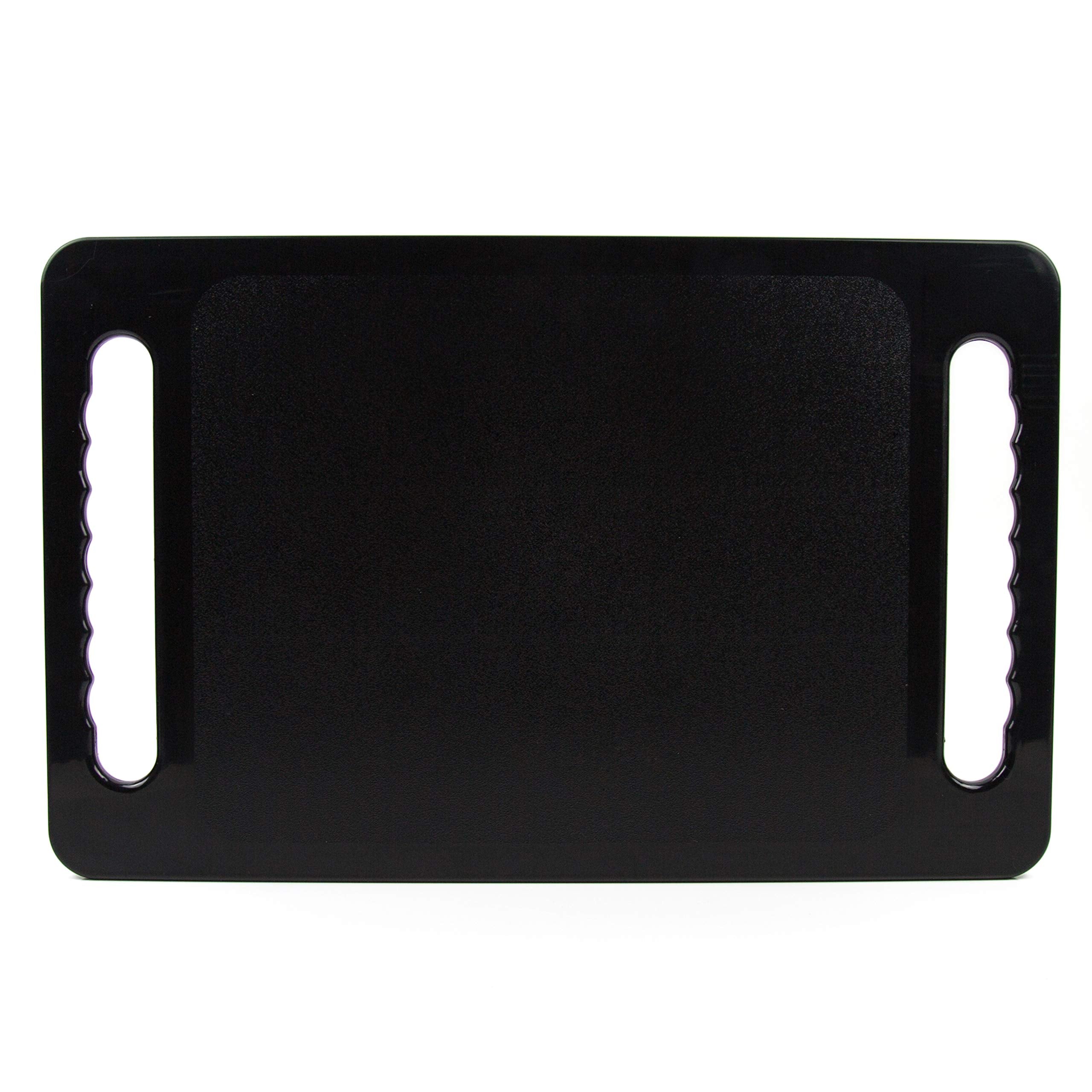 Large Hand Mirror with Double Handle - Rectangular Hand Held Mirror with Handle - Hair Salon Equipment Hairstylist and Barber Accessories (Black)