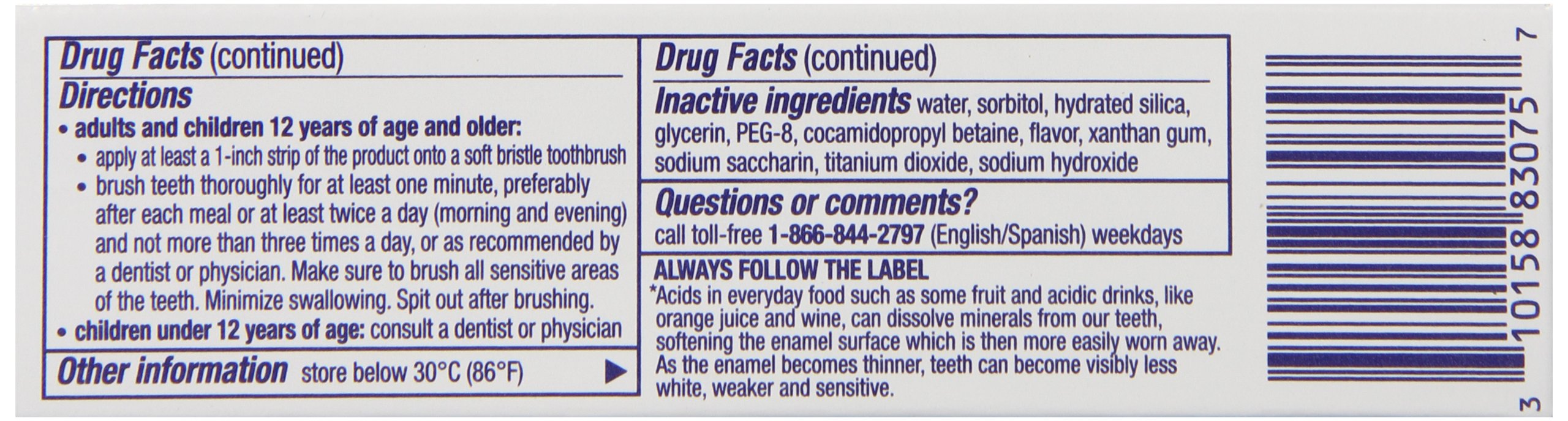 Sensodyne Pronamel Toothpaste, Fresh Wave, 0.8 Ounce (Travel Size)