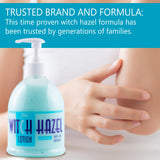 Fuller Brush Witch Hazel Lotion - Natural Moisturizing Cream For Dry Hands W/Pump - Itch Free Moisture For Dry Callous Hands - Moisturizer For Men & Women