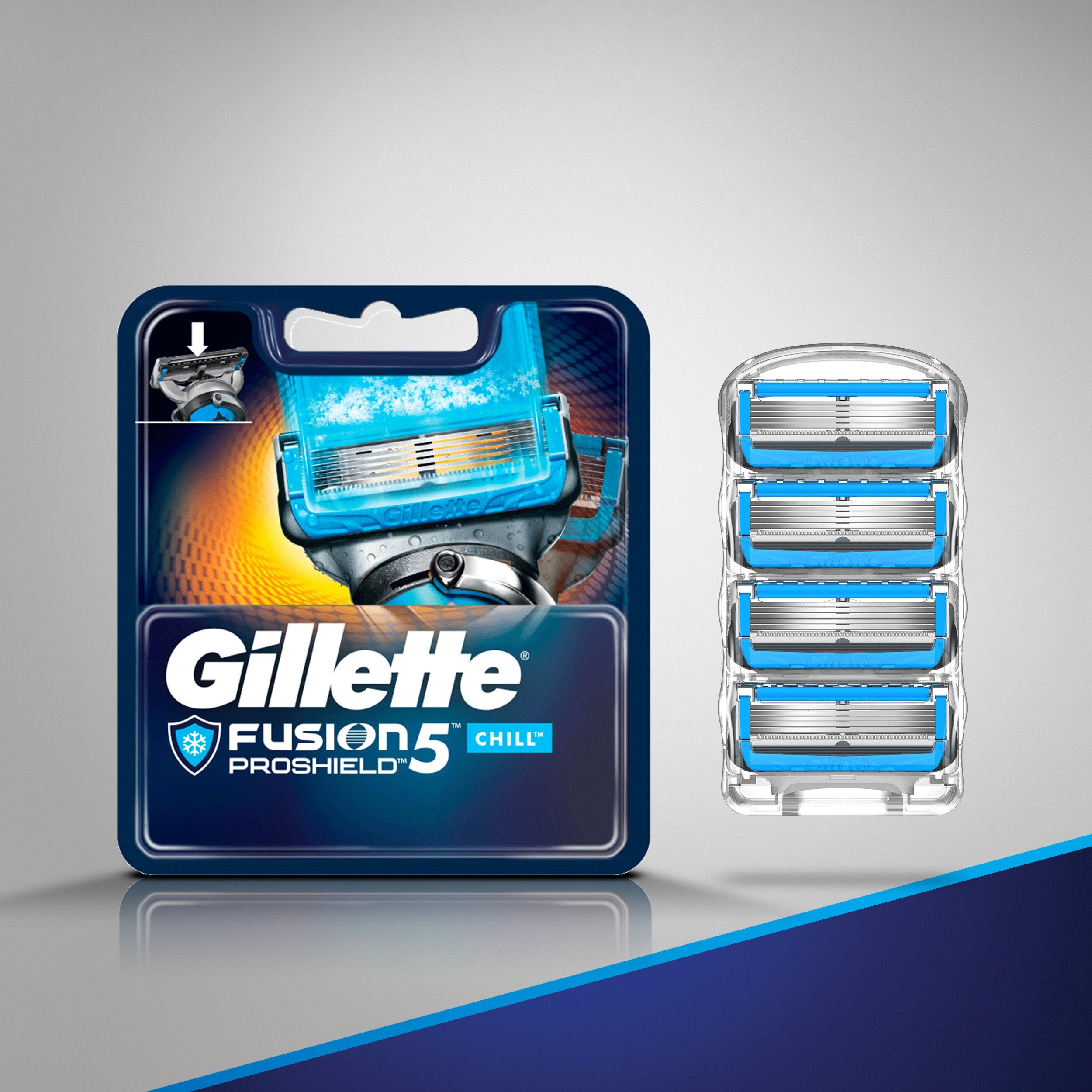 Gillette ProGlide Chill Men’s Razor Blades, 4 Blade Refills