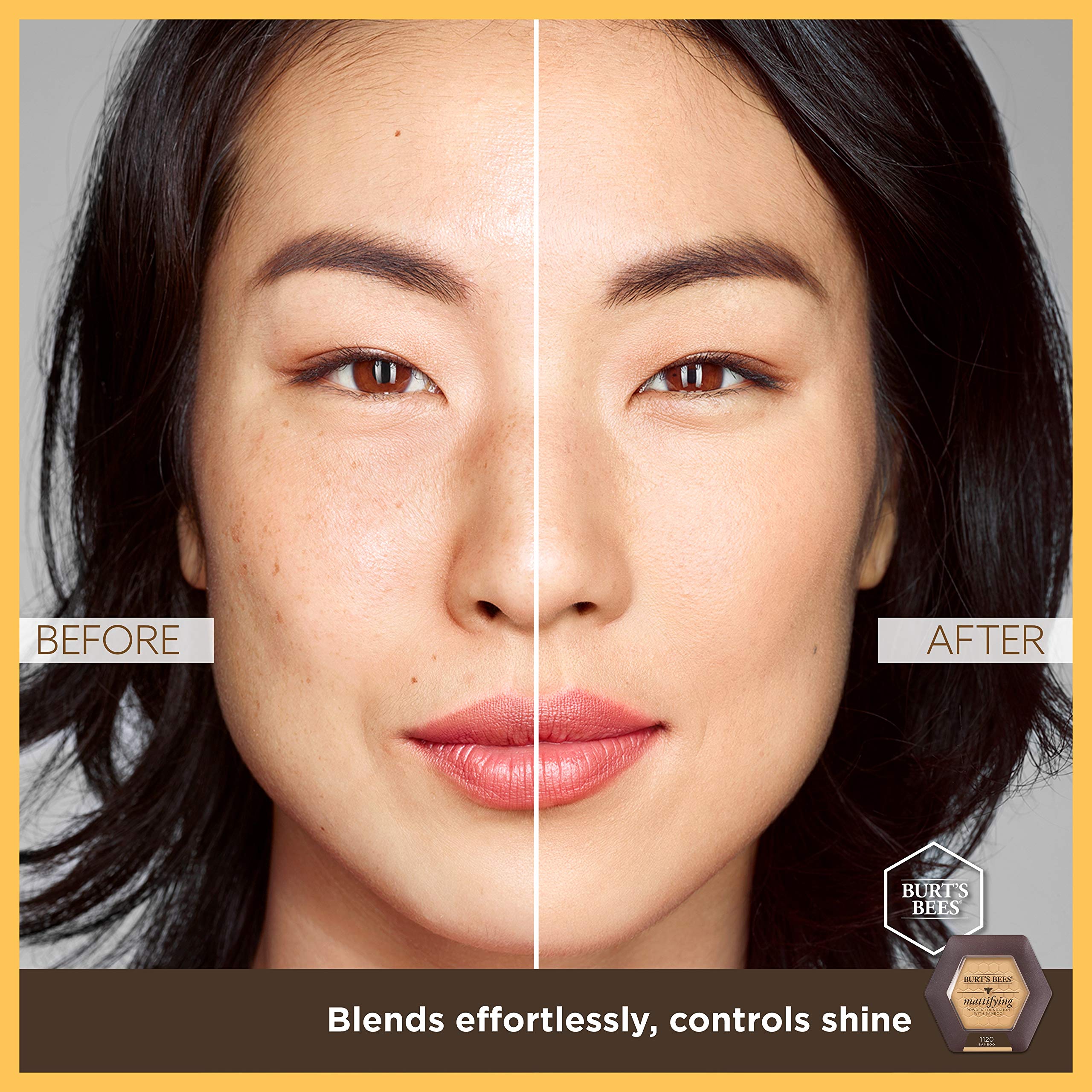 Burts Bees 100% Natural Mattifying Powder Foundation, Vanilla - 0.3 Ounce (Pack of 2)