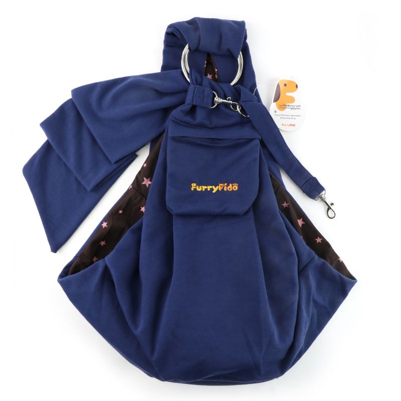 FURRY FIDO NAVY ADJUSTABLE POCKET PET SLING