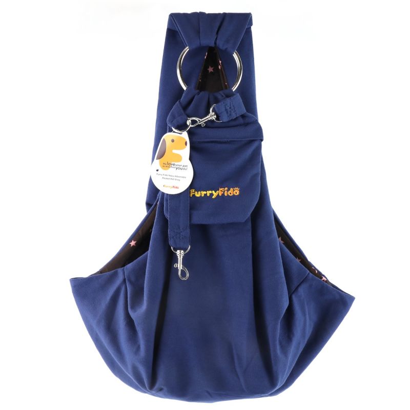 FURRY FIDO NAVY ADJUSTABLE POCKET PET SLING