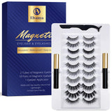 Magnetic Eyeliner & Eyelashes Kit - Different Looks - Comes With Applicator - No Glue Needed