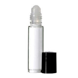 144 Empty 1/3 Oz. Roll-on Refillable Glass Perfume Bottles Include Rollers & Black Caps.