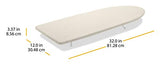 Whitmor Tabletop Ironing Board, Cream, 12.0x32.0x33.75