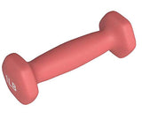 Amazon Basics Neoprene Dumbbell Hand Weights, 1 Pound Each, Red - Set of 2