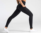 Dragon Fit High Waist Yoga Leggings with 3 Pockets,Tummy Control Workout Running