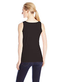 Hanes Women's Scoop Neck Tank Top, Black, Small