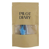 PILOTDIARY Portable Honey Stick Straw with Cap 6.5", Blue/Dark