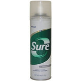 Sure Anti-Perspirant & Deodorant Aerosol Spray Unscented, 6 oz (Pack of 6)