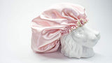 Adults IVORY/BURGUNDY Reversible Satin Hair Bonnet Handmade By RJstyles.co in Sizes X-Large to 5X - with Adjustable Ribbon or Cord options available