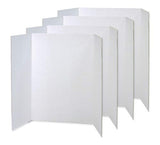 Pacon Presentation Board, White, Single Wall, 48" x 36", 4 Boards