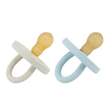 BumiBébé Round Pacifiers 2-Pack 0-3 Months (Denim & Sage)