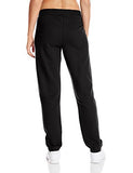 Hanes Women's Mid Rise Cinch Bottom Fleece Sweatpant, Ebony, Small