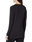 Cherokee Women's Long Sleeve Knit Shirt, Black, X-Small