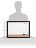 Quartet Combination Magnetic Whiteboard Calendar & Corkboard, 17" x 23" Combo