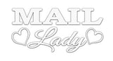 Mail Lady TP 736 8" Decal Sticker us mailman carrier frequent stops mailbox girl