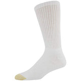 Gold Toe Men's 656S Cotton Crew Athletic Sock MultiPairs, White (6 pairs), Shoe