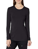 Cherokee Women's Long Sleeve Knit Shirt, Black, X-Small