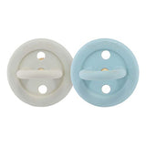 BumiBébé Round Pacifiers 2-Pack 0-3 Months (Denim & Sage)