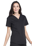 CHEROKEE Workwear WW Professionals V-Neck Top, WW665, XXS, Black