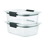 Rubbermaid Brilliance Food Storage Container, Medium, 3.2 Cup, Clear, 2-Pack