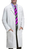 VOGRYE Professional Lab Coat for Women Men Long Sleeve, White, Unisex XXS