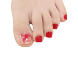 24pcs Fake Toe Nails with Glue Artificial Toenails for Women Pedicure Acrylic Press on Toenails